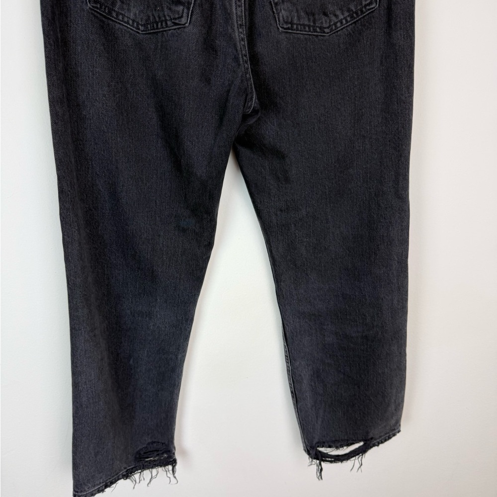 Agolde 90s Crop Jeans Shutter Black Distressed Size 26 - Picture 10 of 12